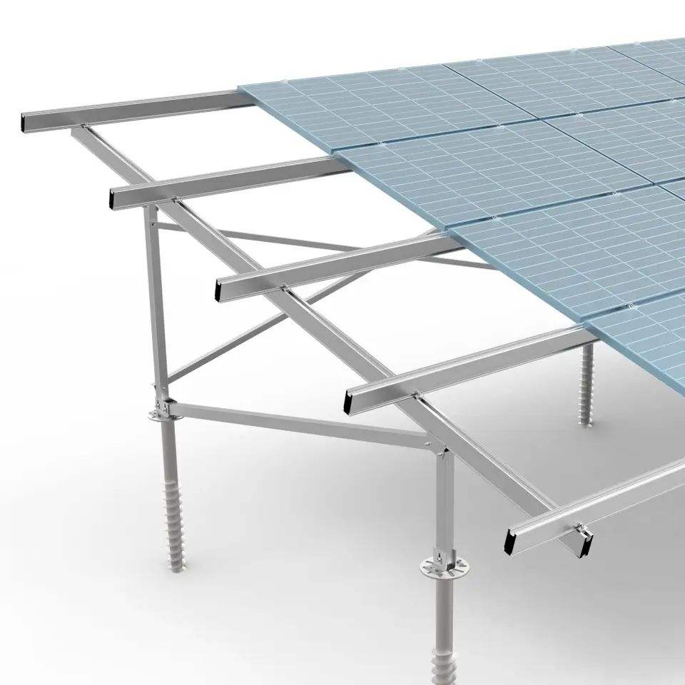 sistema de montagem do painel solar